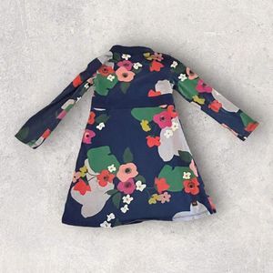 Tea collection navy blue floral wrap dress, Size 5